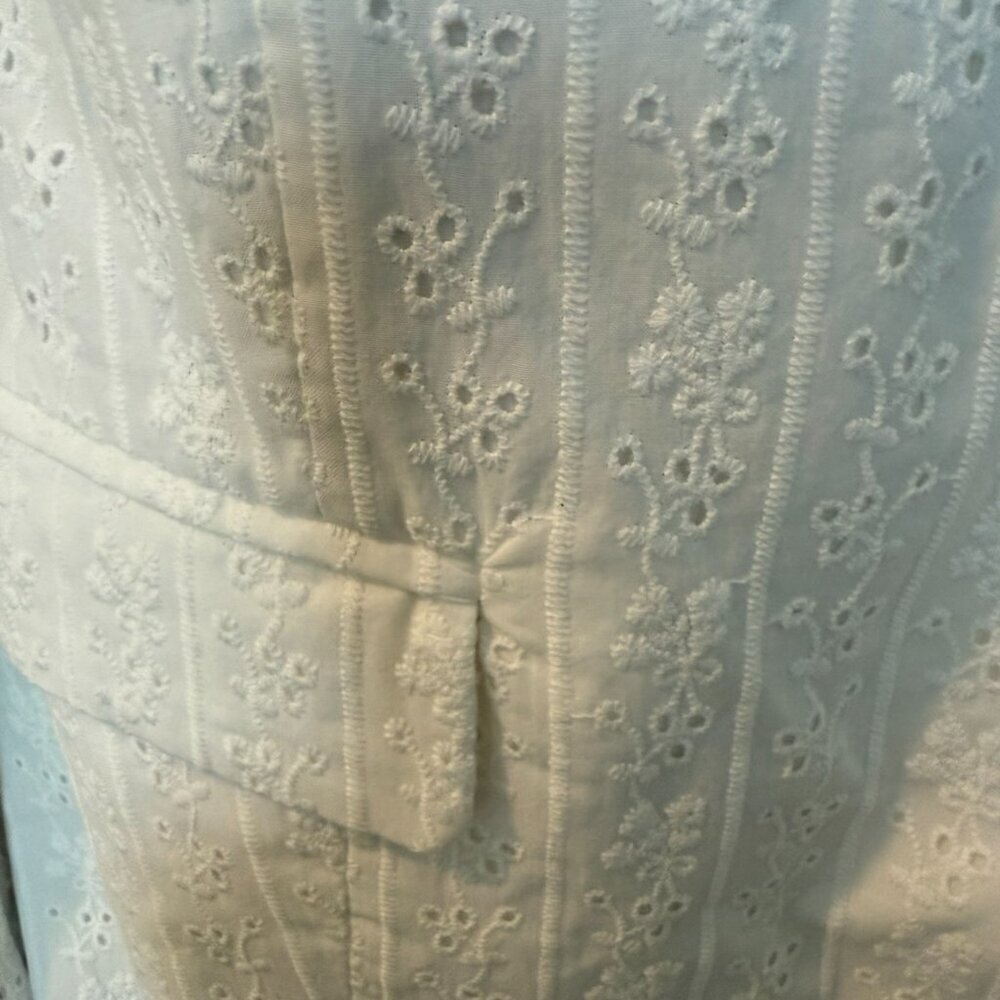 WeWoreWhat Oversized White Lace Cotton Eyelet Blazer NWT Size Small - Picture 6 of 7